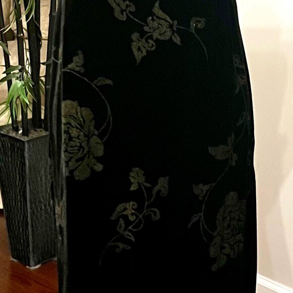 NWT Gorgeous Italian Dress Vintage Andrea Rosati Black Velvet & Silk opened back - Picture 5 of 15